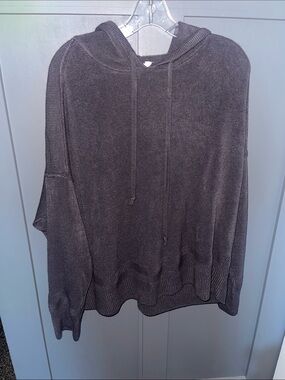 Women’s Mauve Hooded Knit Sweater